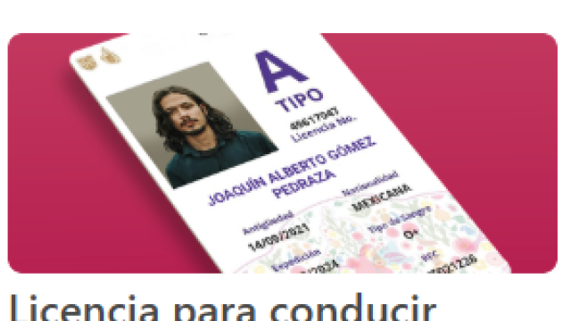 Expedición de Licencia de conducir Tipo A
